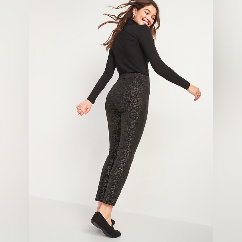 Old Navy Gold and Black Cropped Jumpsuit